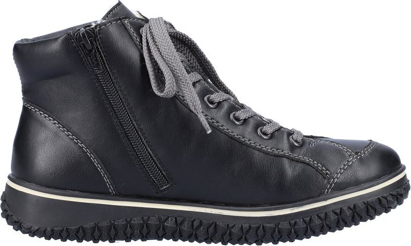 Black Lace Up Ankle Boot - Image 2