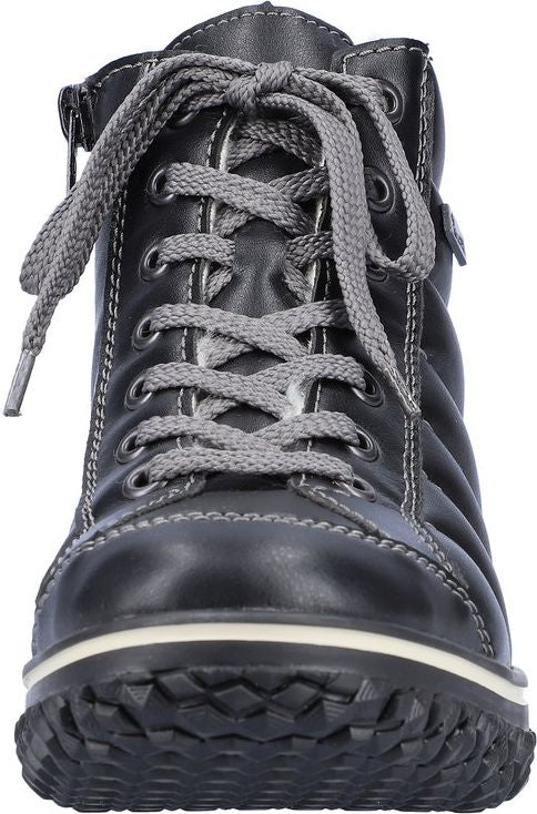 Black Lace Up Ankle Boot - Image 4