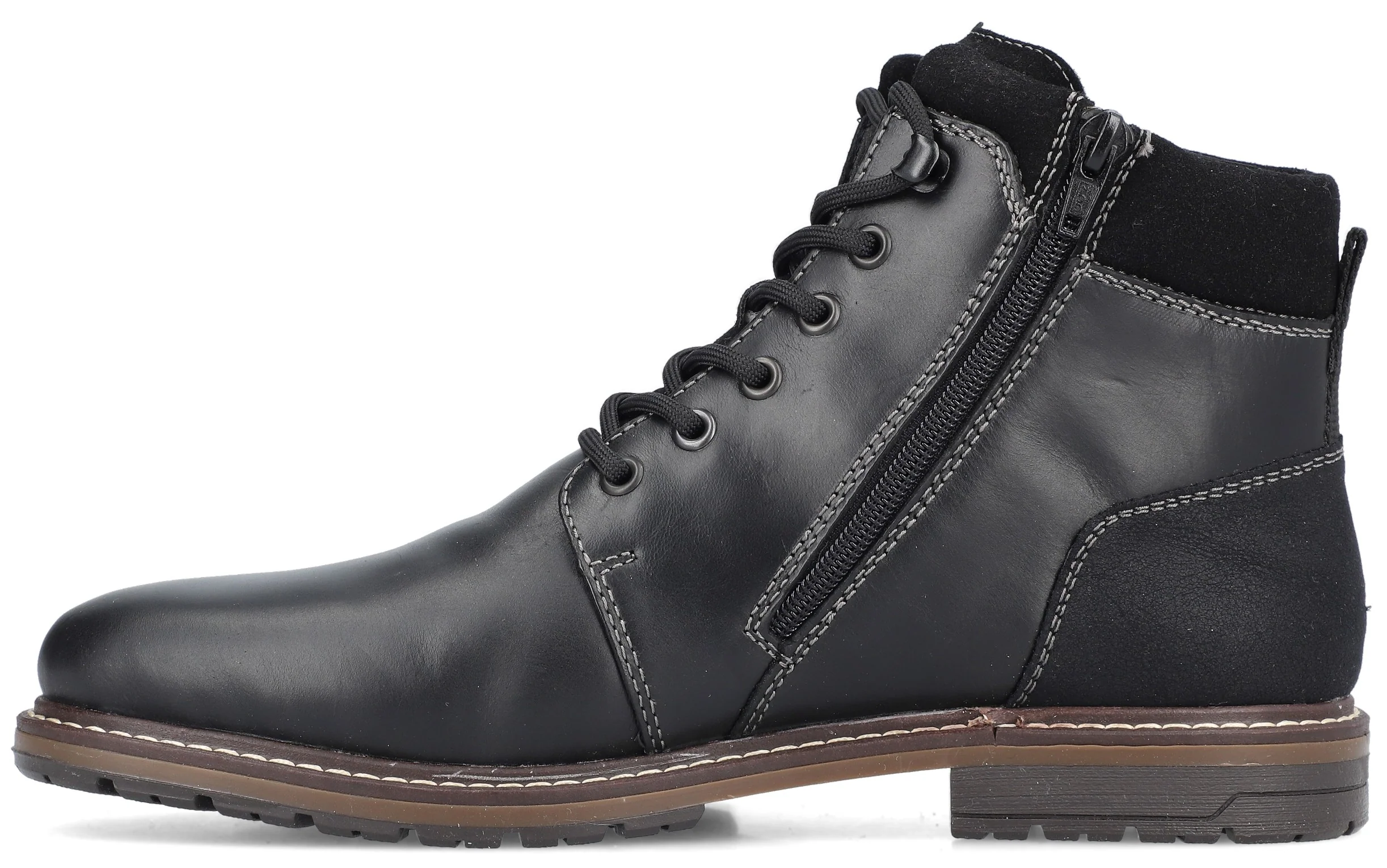 Black Lace Up Boot - Image 2