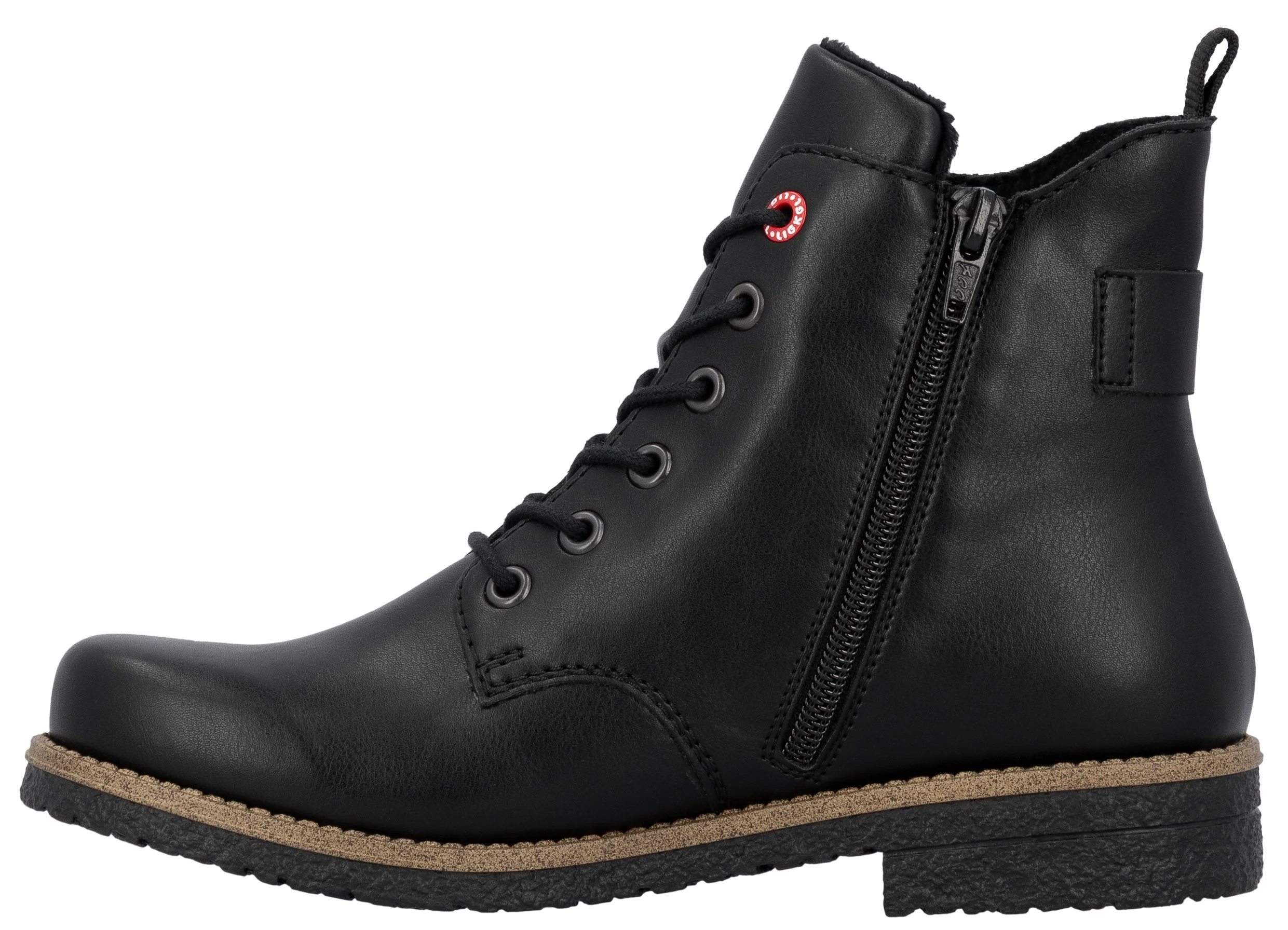 Black Lace Up Boot - Image 2