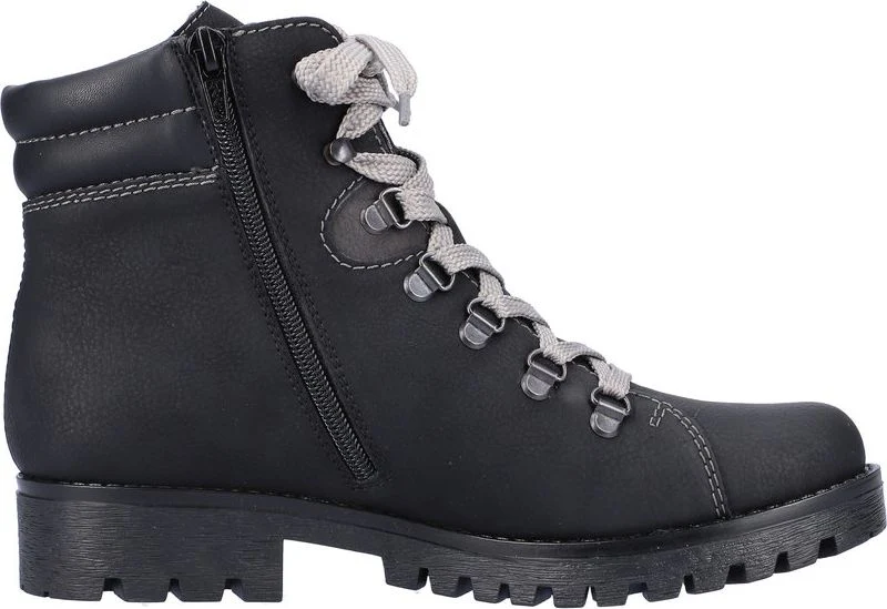Black Lace Up Boot - Image 2