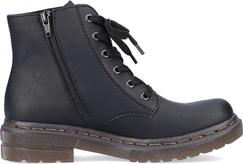 Black Lace Up Fur Lined - Image 2
