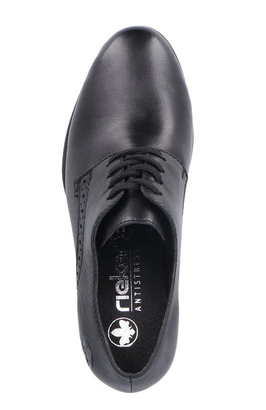 Black Lace Up Heeled Shoe - Image 8