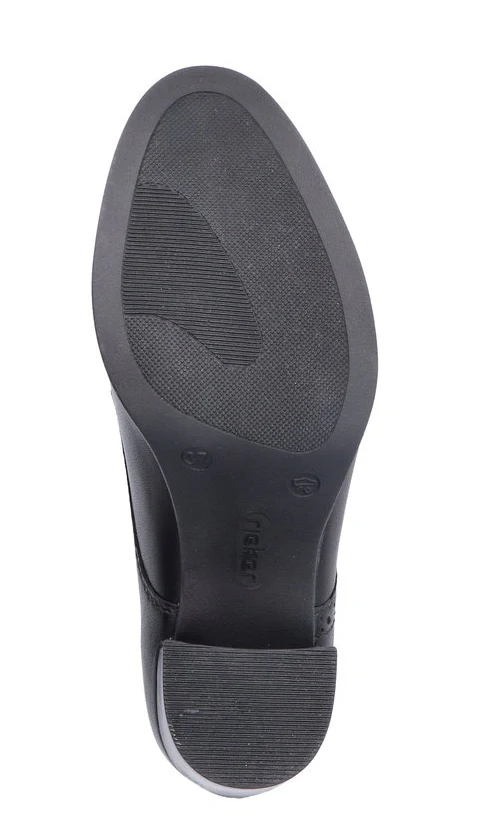 Black Lace Up Heeled Shoe - Image 9