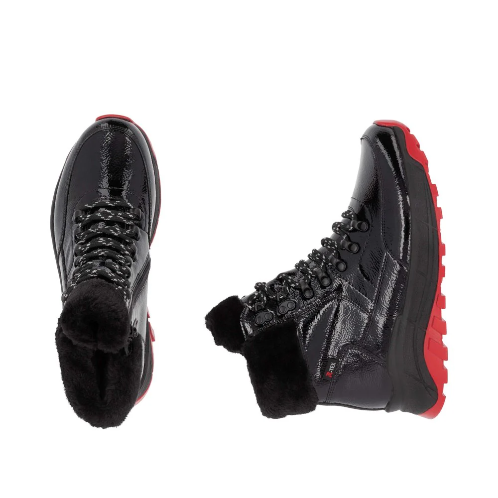 Black Lambs Wool Lined Boot - Image 5
