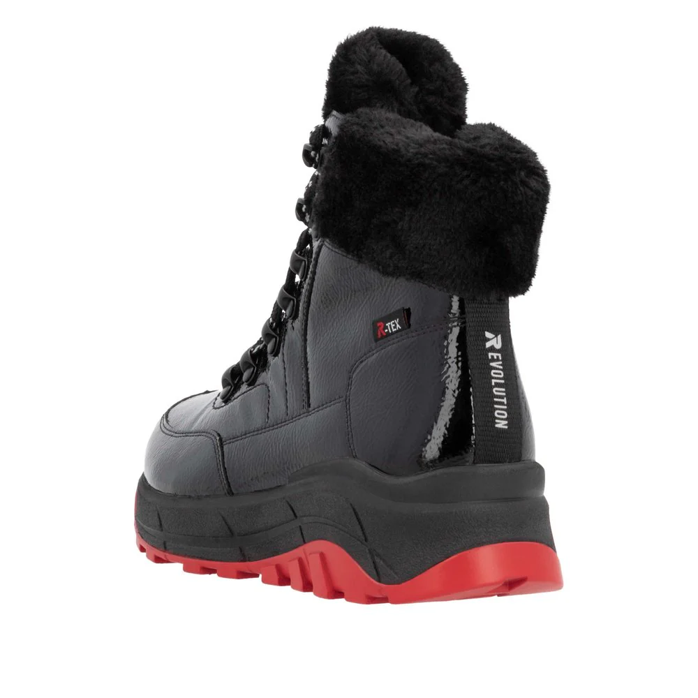 Black Lambs Wool Lined Boot - Image 7