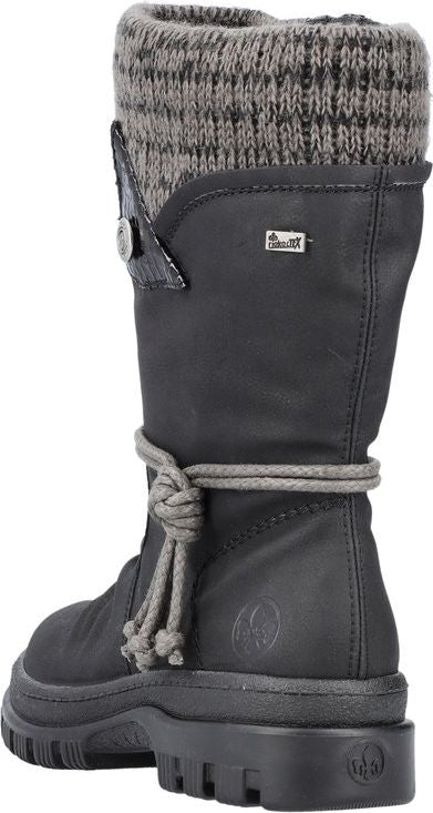 Black Mid Calf Flip Grip Boot - Image 5