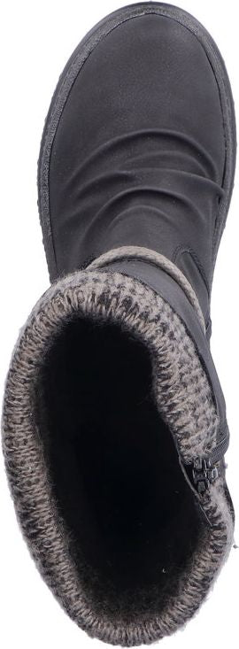 Black Mid Calf Flip Grip Boot - Image 6