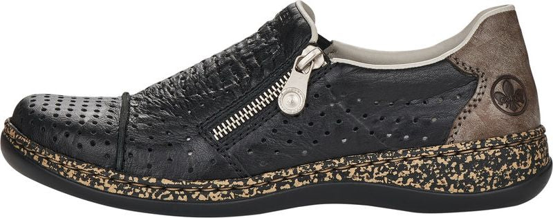 Black Perforated Side Zip - Image 3