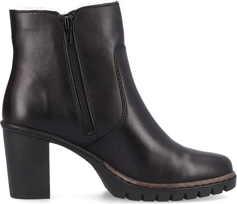 Black Side Zip High Heel - Image 2