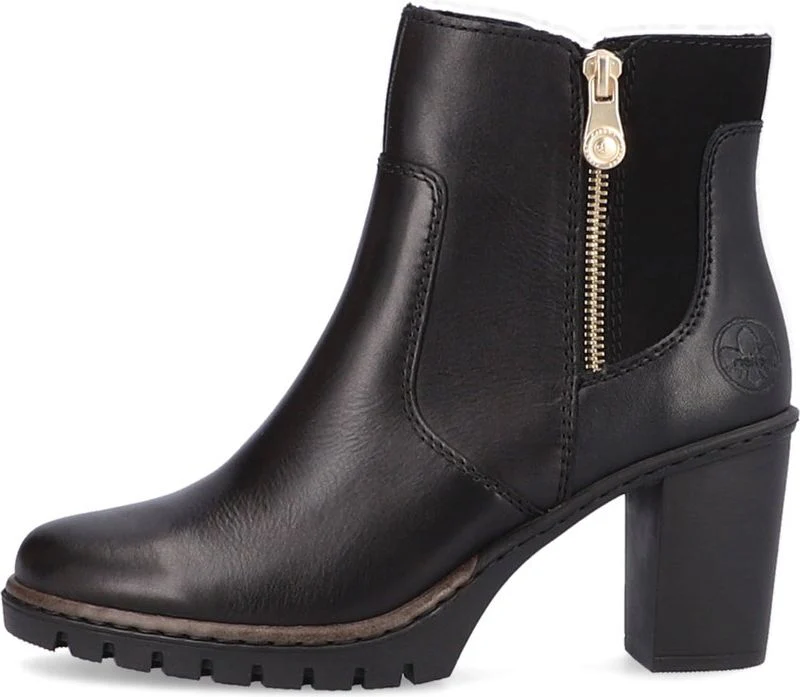 Black Side Zip High Heel - Image 3