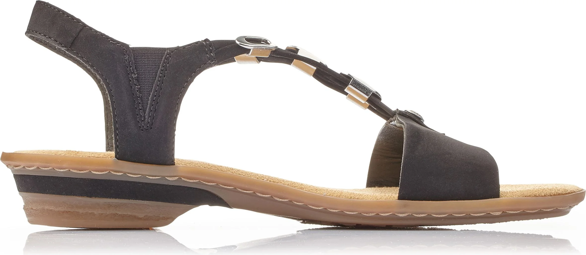 Black Strappy Sandal - Image 2