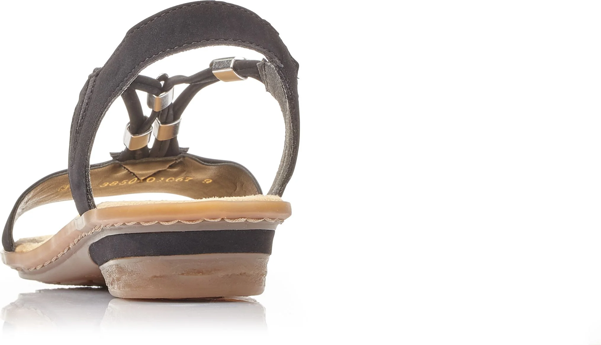 Black Strappy Sandal - Image 4