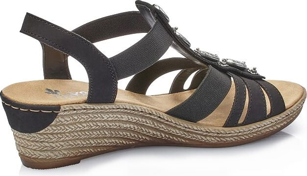 Black T-strap Sandal - Image 2
