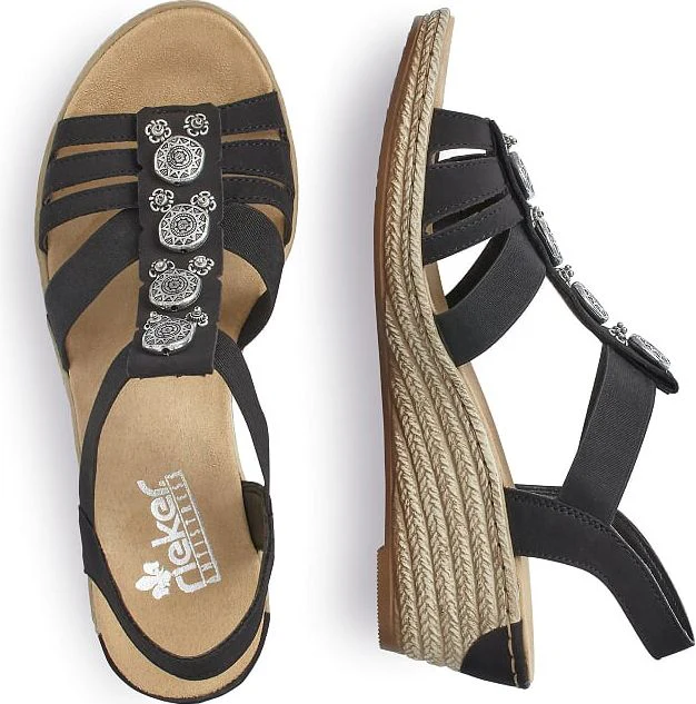 Black T-strap Sandal - Image 4