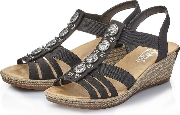 Black T-strap Sandal - Image 5