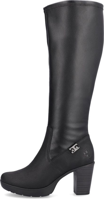 Black Tall Heeled Boot - Image 3