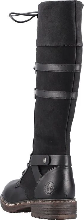 Black Tall Lace Up Boot - Image 5