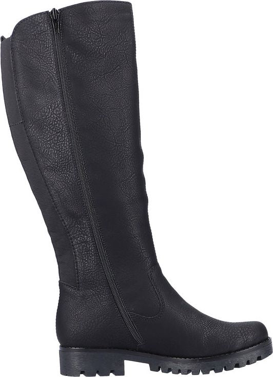 Black Tall Side Zip Boot - Image 2
