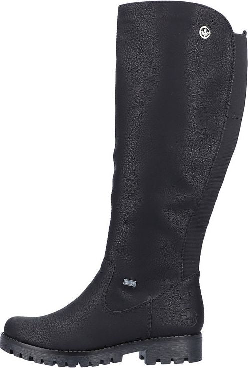 Black Tall Side Zip Boot - Image 3