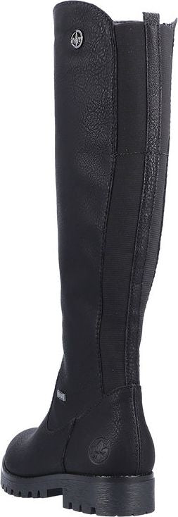 Black Tall Side Zip Boot - Image 5