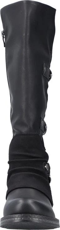 Black Tall Side Zip Boot - Image 4