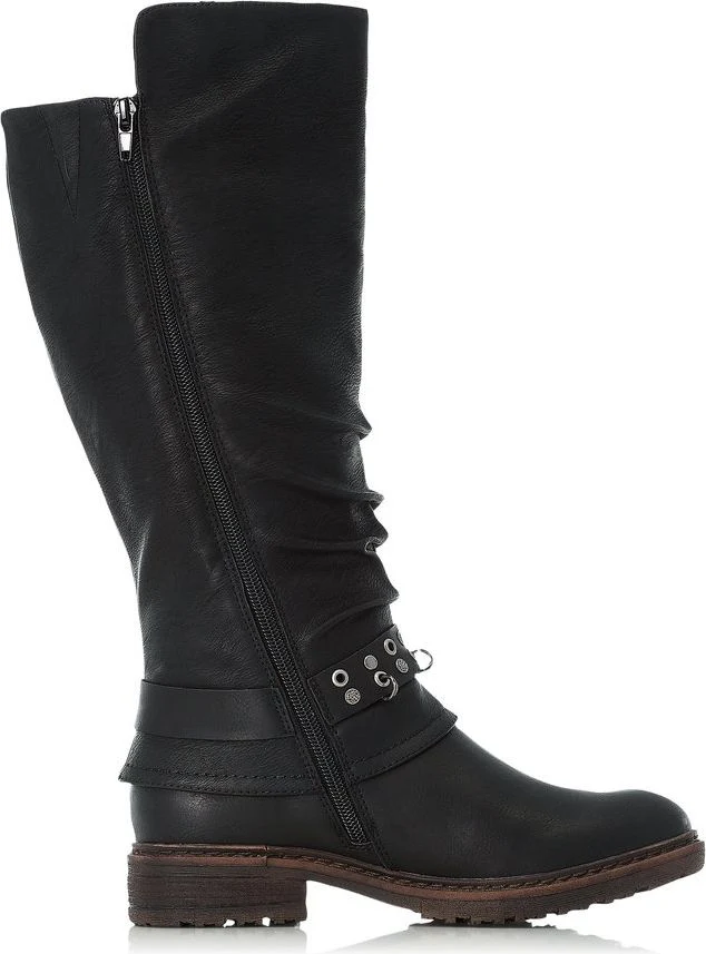 Black Tall Warm Lined Boot - Image 2