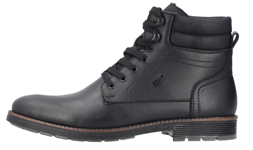 Black Warmlined Lace Up Boot - Image 3