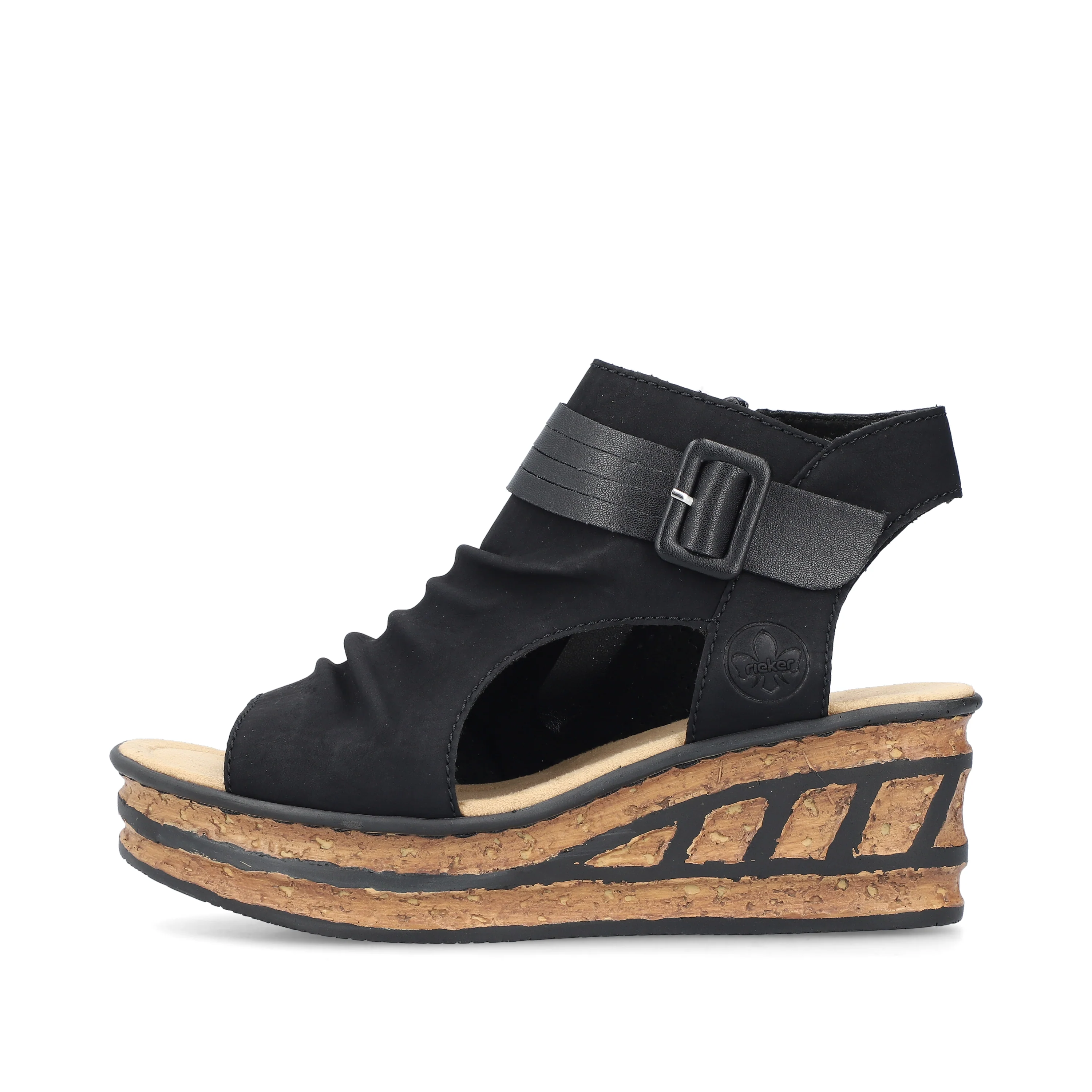 Black Wedge Sandal - Image 3