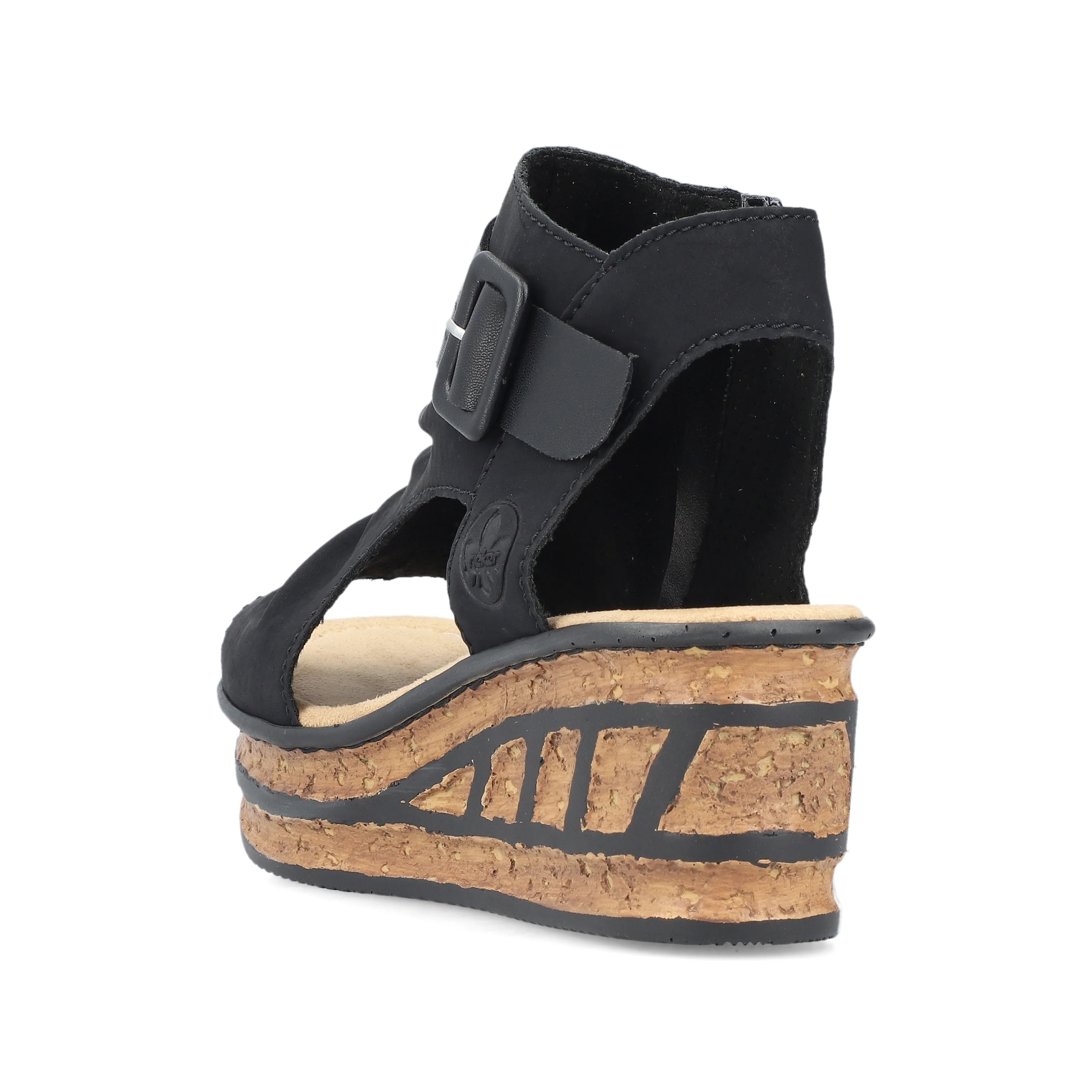 Black Wedge Sandal - Image 4