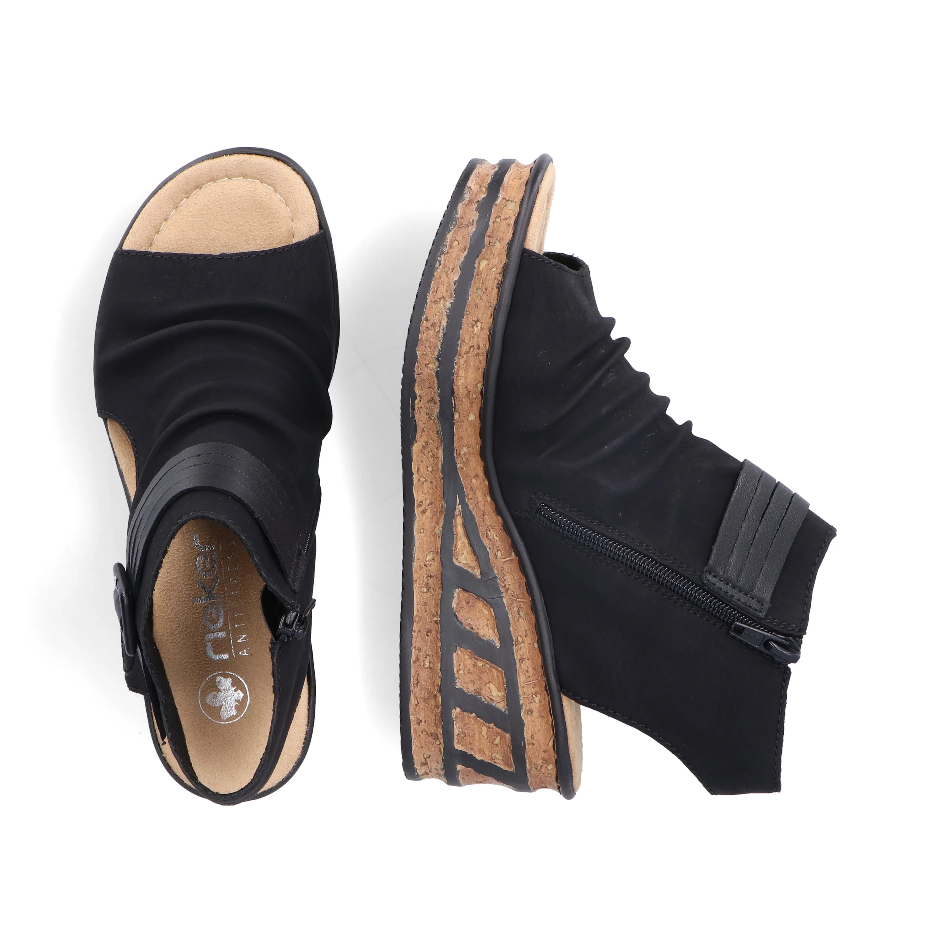Black Wedge Sandal - Image 9