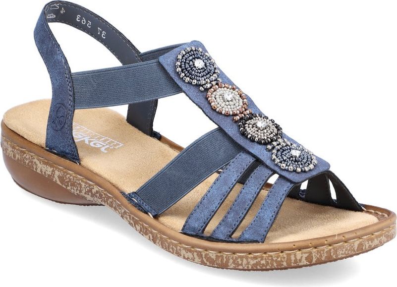 Blue Beaded Slingback