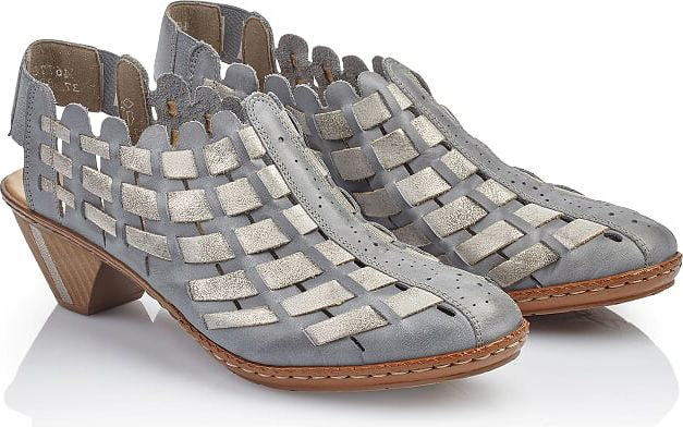 Blue/Grey Woven Sliingback - Image 5