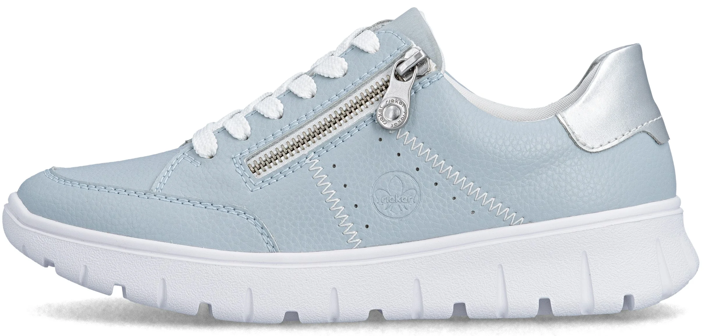 Blue Lace Up W Side Zip - Image 2