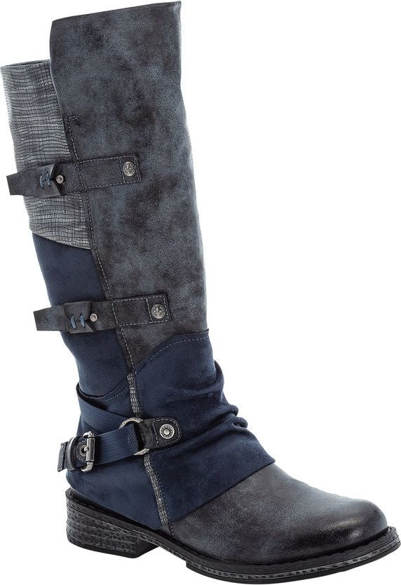 Blue Tall Side Zip Boot - Image 2