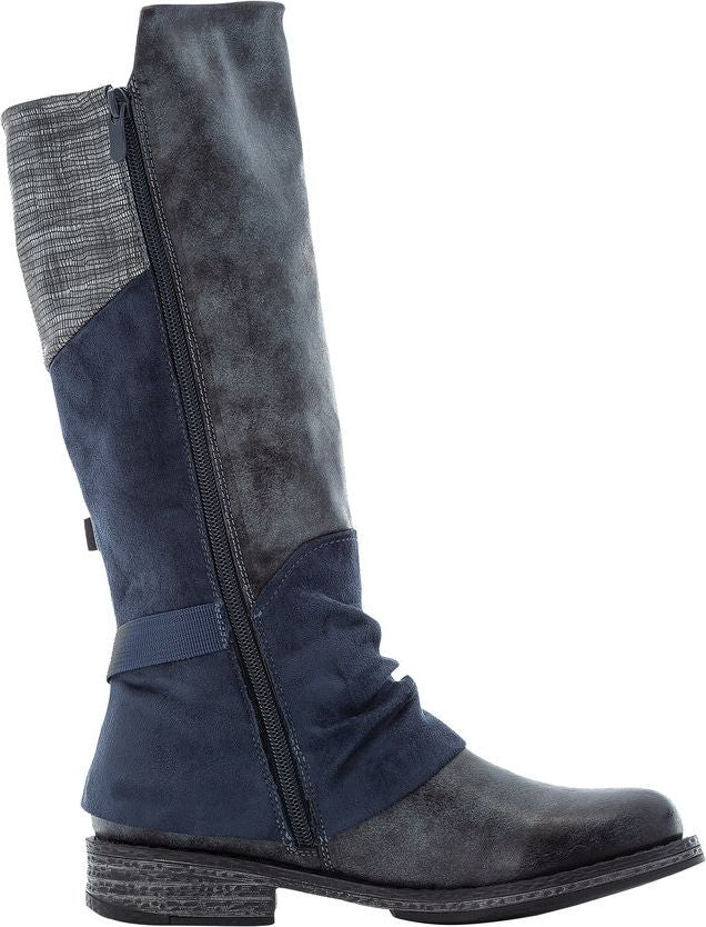 Blue Tall Side Zip Boot - Image 4