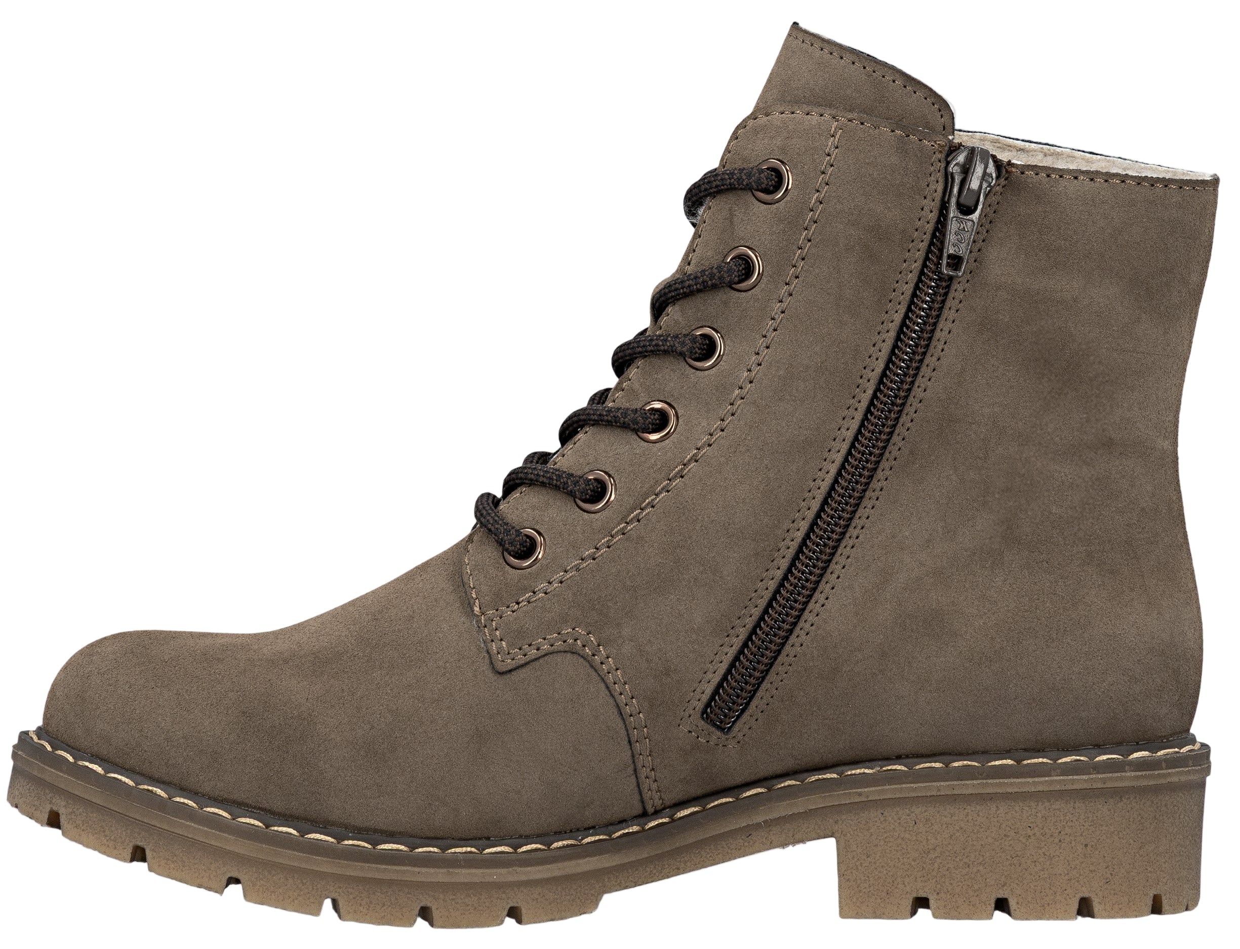 Brown Lace Up Boot - Image 2
