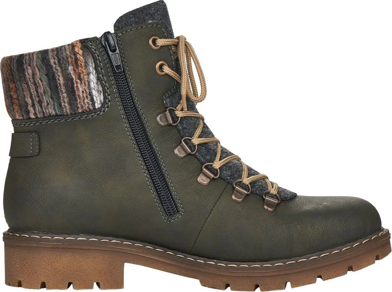 Forest Green Lace Up Boot - Image 2