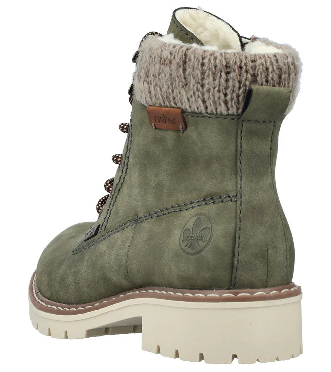 Green Warmlined Lace Up Boot - Image 5