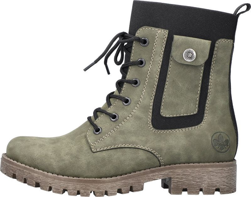 Grey Lace Up Boot - Image 3