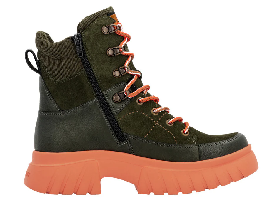 Khaki Lace Up Boot - Image 2