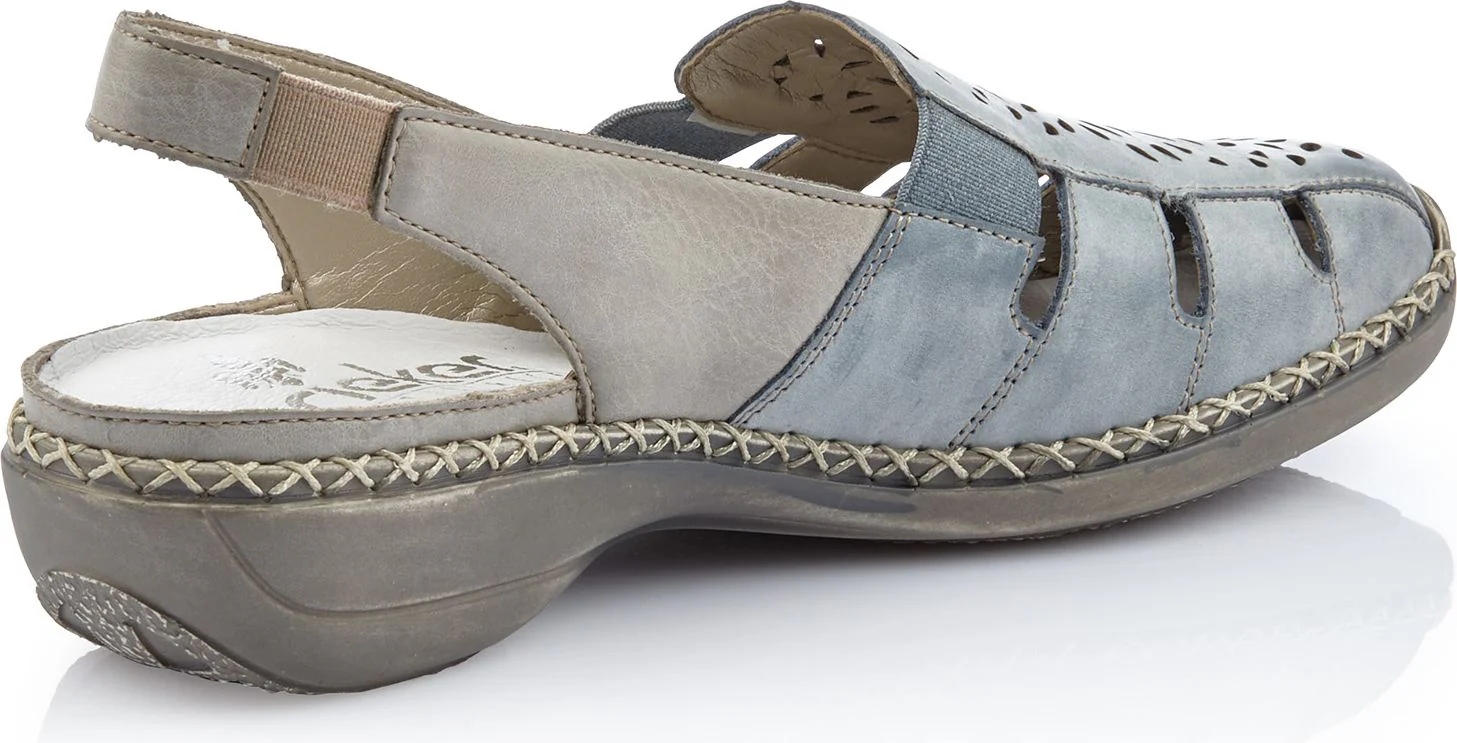 41390-10 - Light Blue Closed Toe Slingback - Image 2