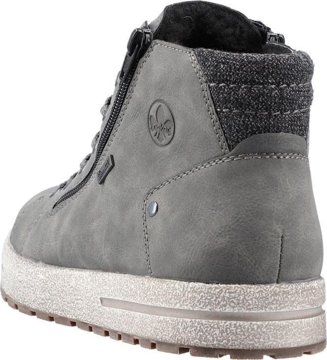 Men's Warm Lined Lace Up Boot Grey - Image 3