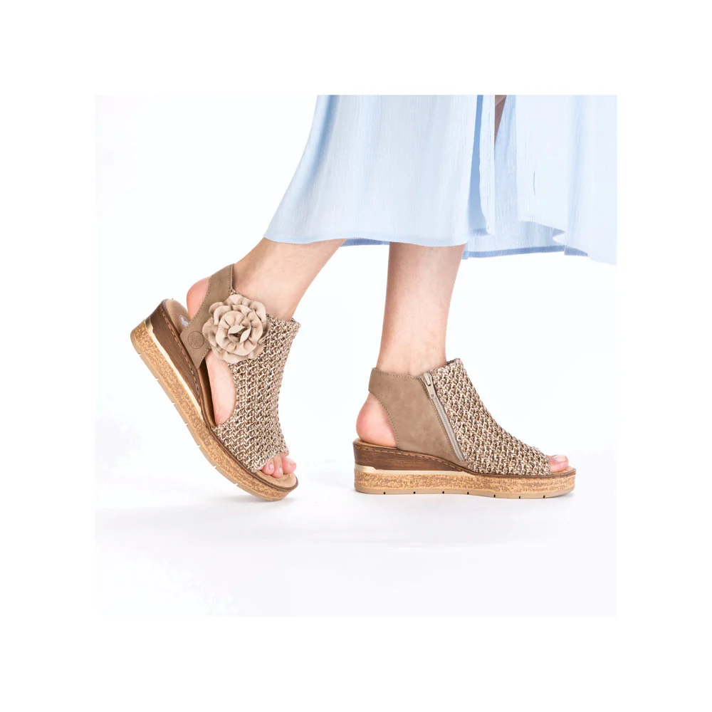 Pink Wedge Perf Sandal - Image 10