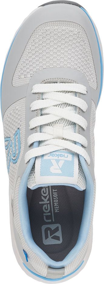 Off White/Light Blue Accent Lace Up - Image 6