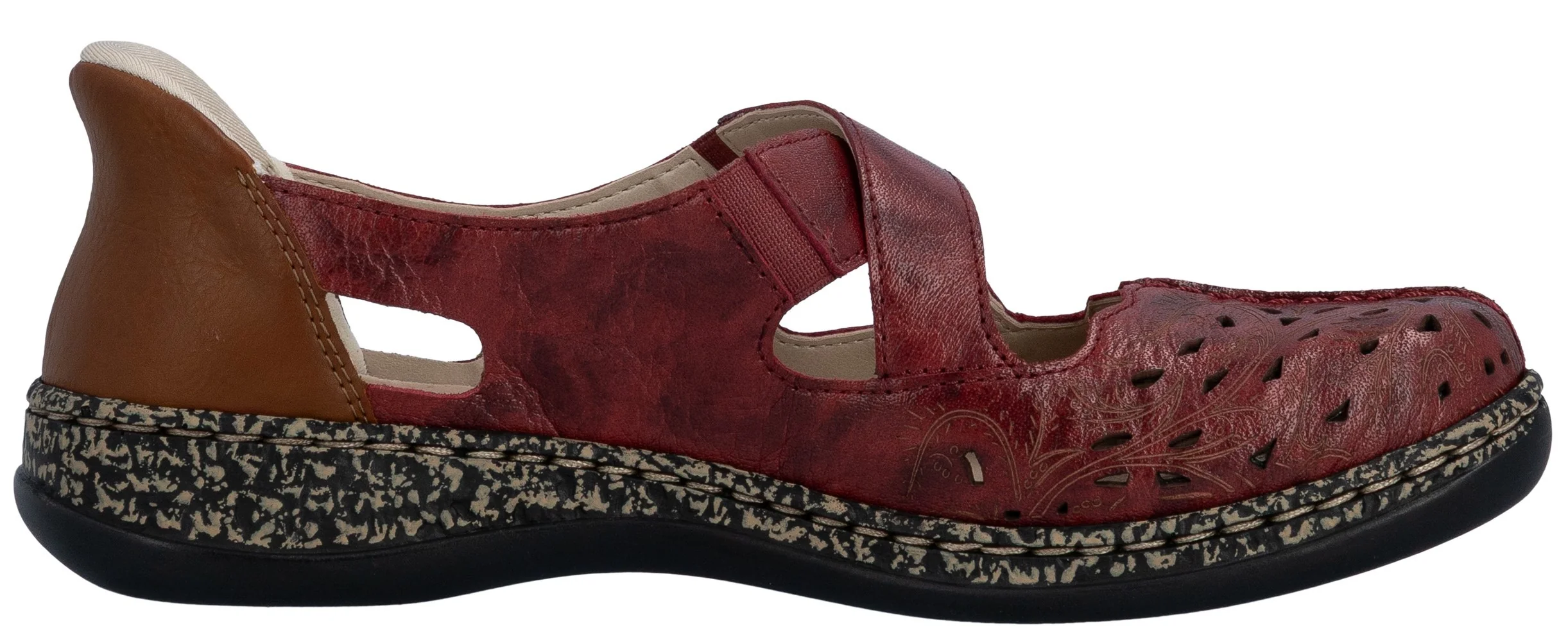 Red Criss Cross Slip On