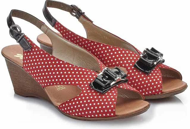 Red Polka Dot Slingback - Image 5