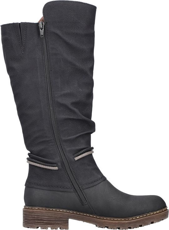Tall Black Boot With Tassle - Image 2