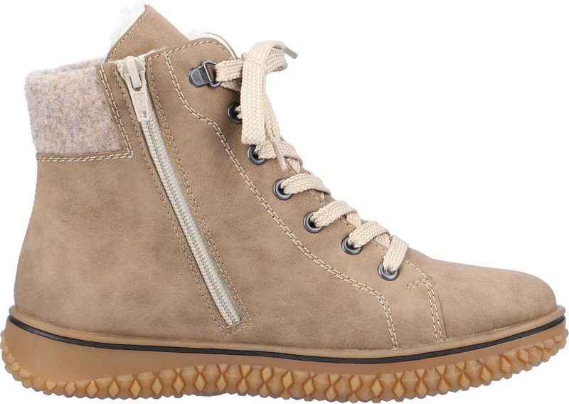 Tan Lace Up Ankle Boot - Image 2