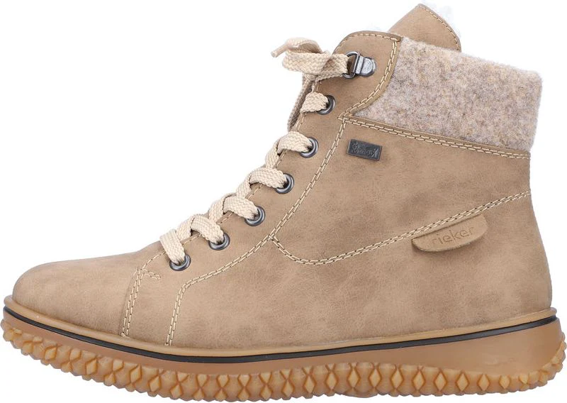 Tan Lace Up Ankle Boot - Image 3